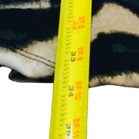 Dress Abstract Animal Wrap Side Zippers Piping Brown Black Women's Small Mossimo - Picture 14 of 16